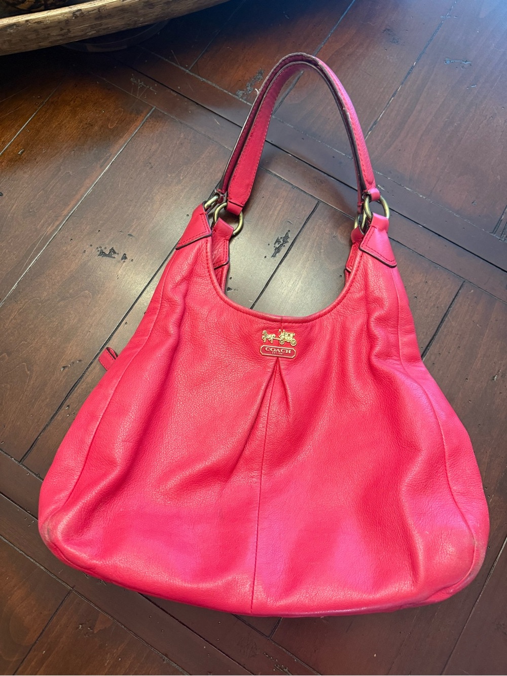 Coach Y2K/Hobo Madison Shoulder Bag Red USED - Picture 2 of 16
